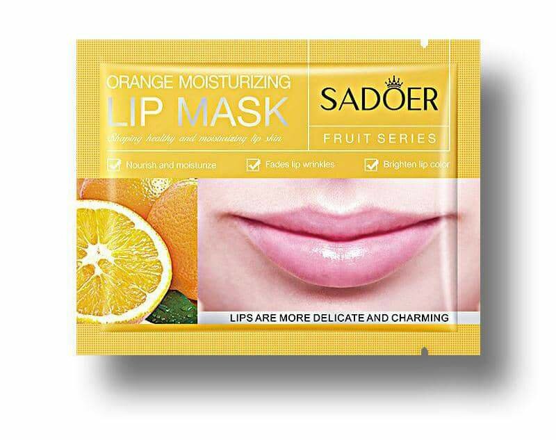 Orange moisturizing lip mask