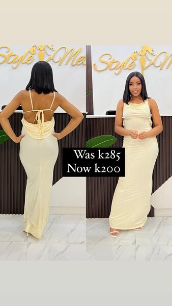 Long dress with an open back