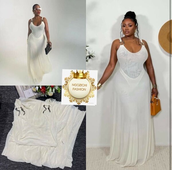 Robe longue élégante blanche