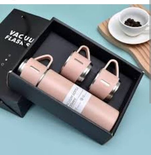 Set thermos et tasses rose