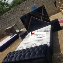 custom made bed with a high base