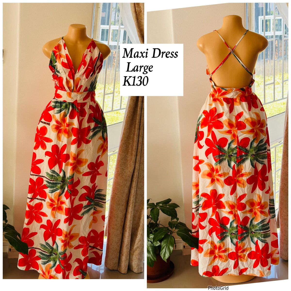 Floral maxi dress in size L
