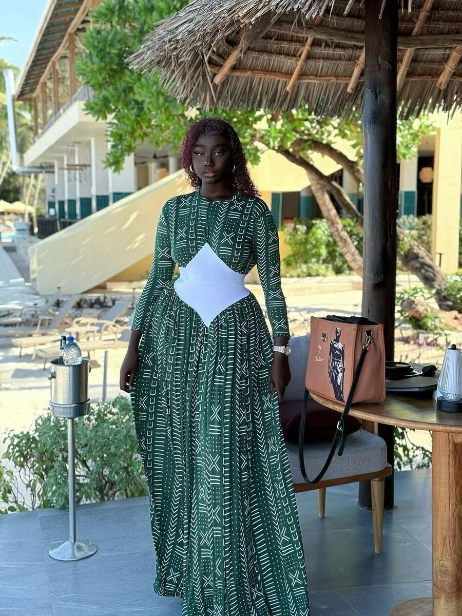 Robe longue ethnique élégante