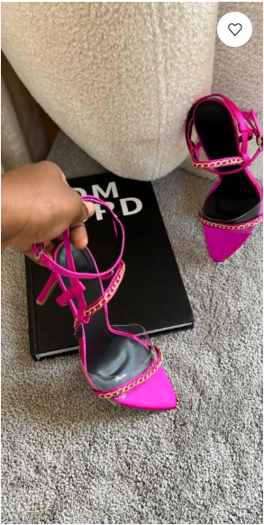 Taylor pink ankle strap heels