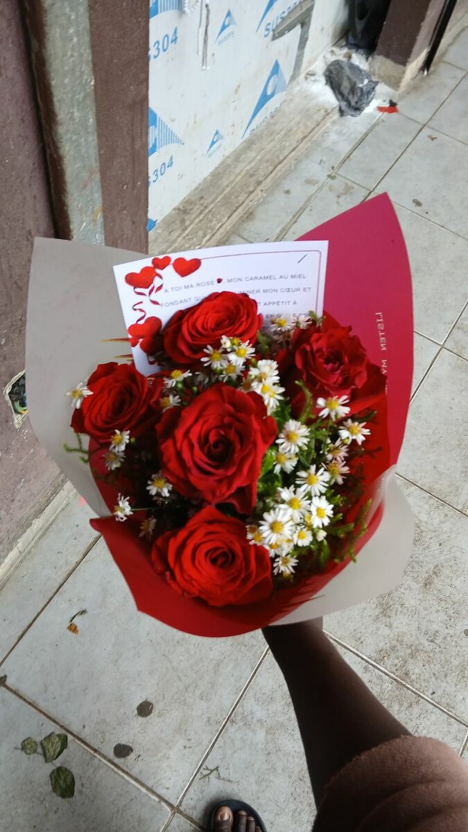 Bouquet romantique roses rouges