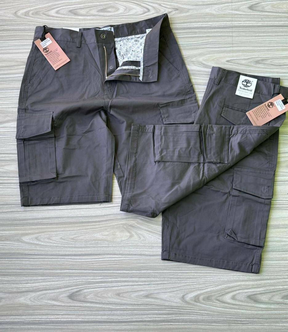 Two sided pocket khaki shorts