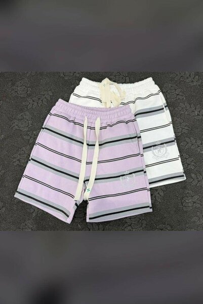 Shorts rayés unisexes