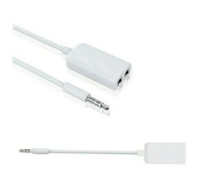 Audio Cable Cord 1 Input Split To 2 Output Splitter Adapter For Headphones Car Speaker And Stereo