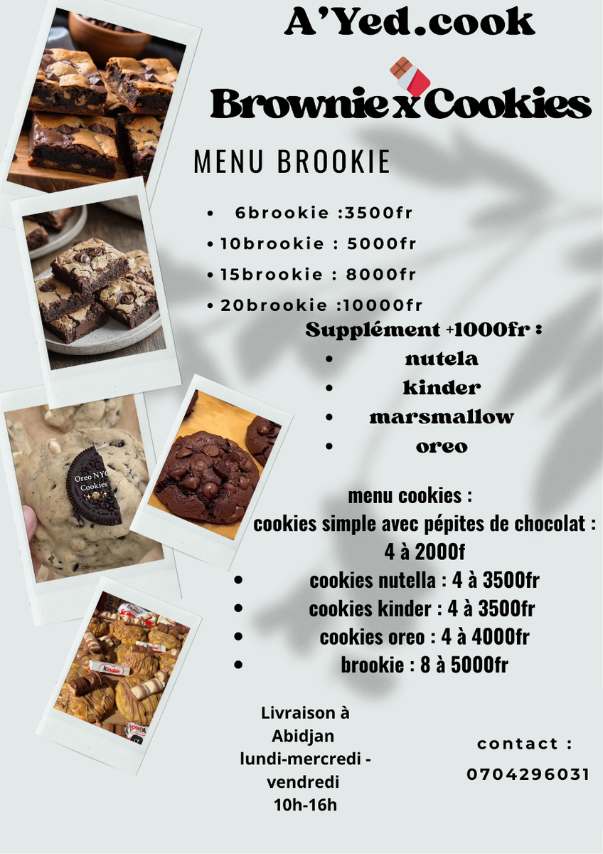 Cookie et brownies
