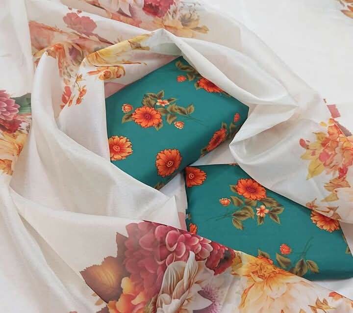 Printed lawn suit
