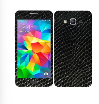 Samsung Galaxy Grand Prime Snake Leather Texture Mobile Skin - Black