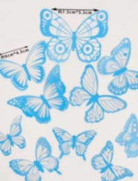 Assorted butterflies for decorating cakes