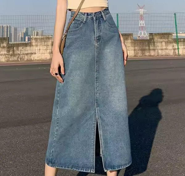 Jupe en jean longue tendance
