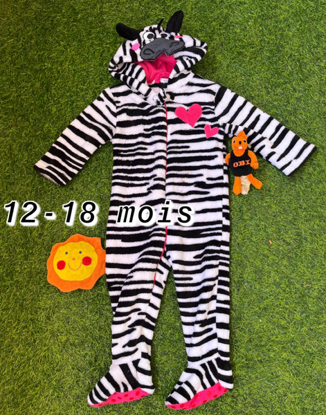 Salopette "Zèbre" chaude -12-18 mois