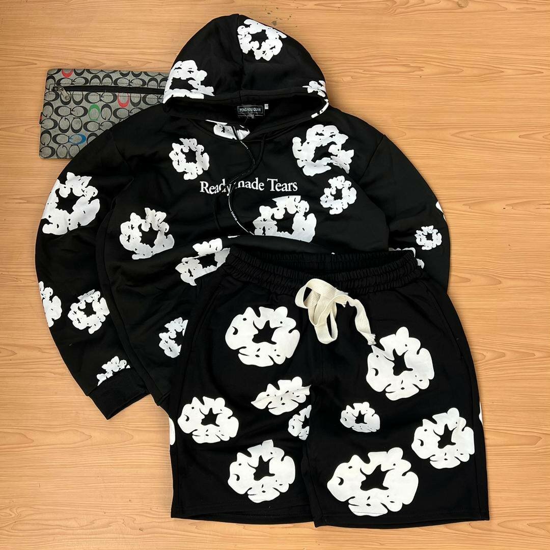 Men's hoodie shorts top and down