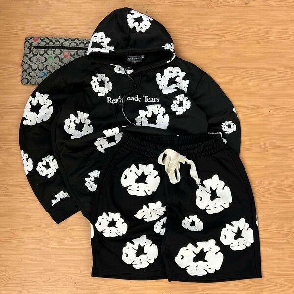 Men's hoodie shorts top and down