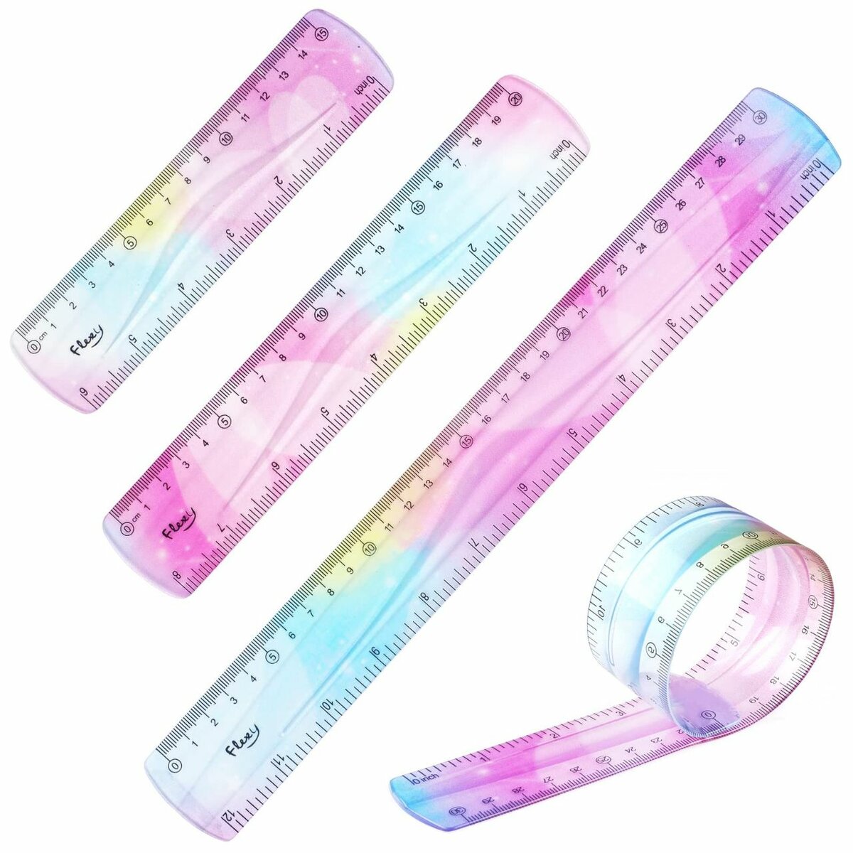 Règle Flex-Dessin 30cm Multicolore