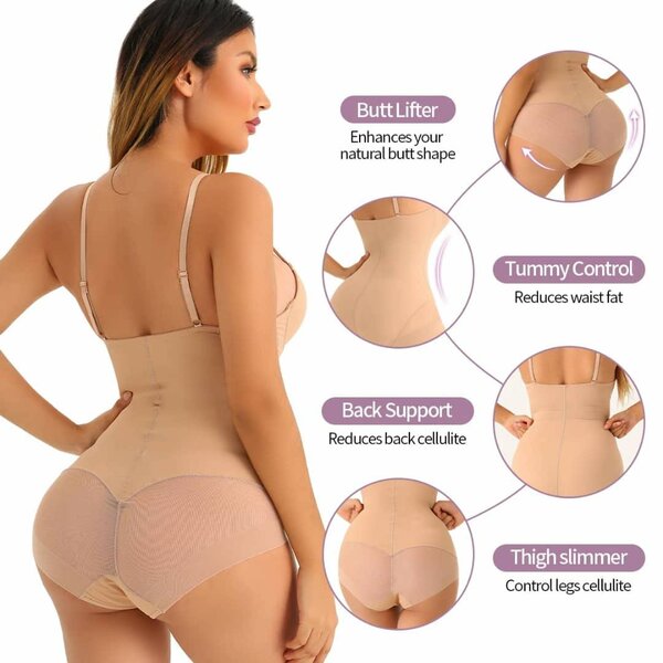 (4 in 1) Butt lifter, Tummy Control,Thigh Slimmer & Back Sup