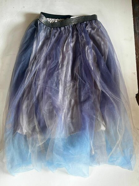 Ombre Tulle Midi Skirt