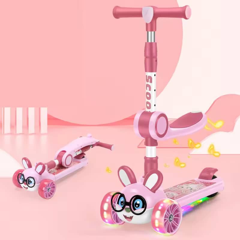 Trottinette Enfant Rose Lumineuse