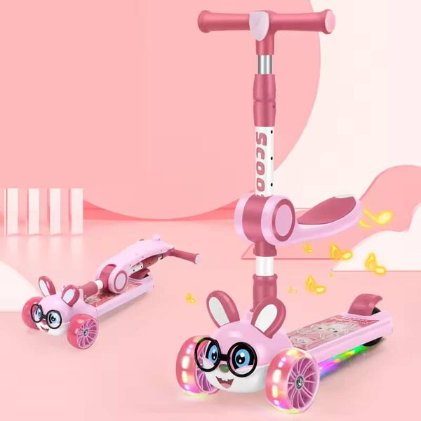 Trottinette Enfant Rose Lumineuse
