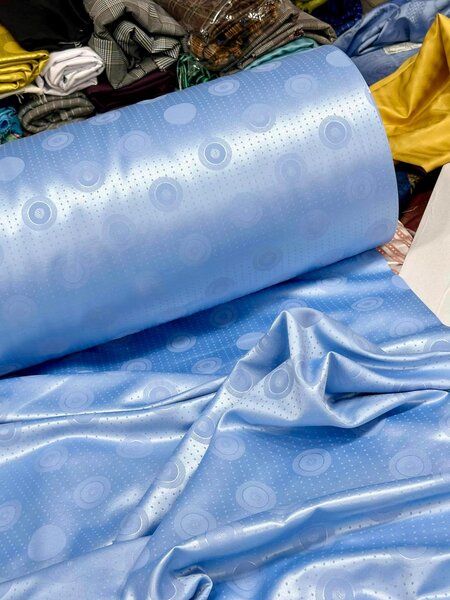 tissu à motifs ovales bleu