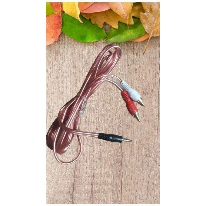 Câble Audio RCA Avec Jack 3.5 à 2 RCA, 3.5mm Vers 2RCA Mâle