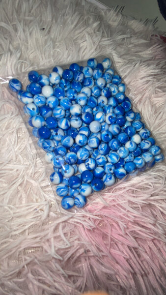 Perles Marbrées Bleues DIY