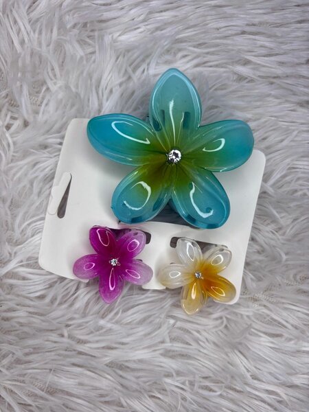 Épingles à cheveux fleurs colorées