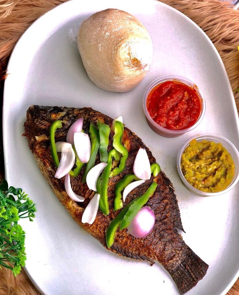 Charcoal Grilled Tilapia &Banku