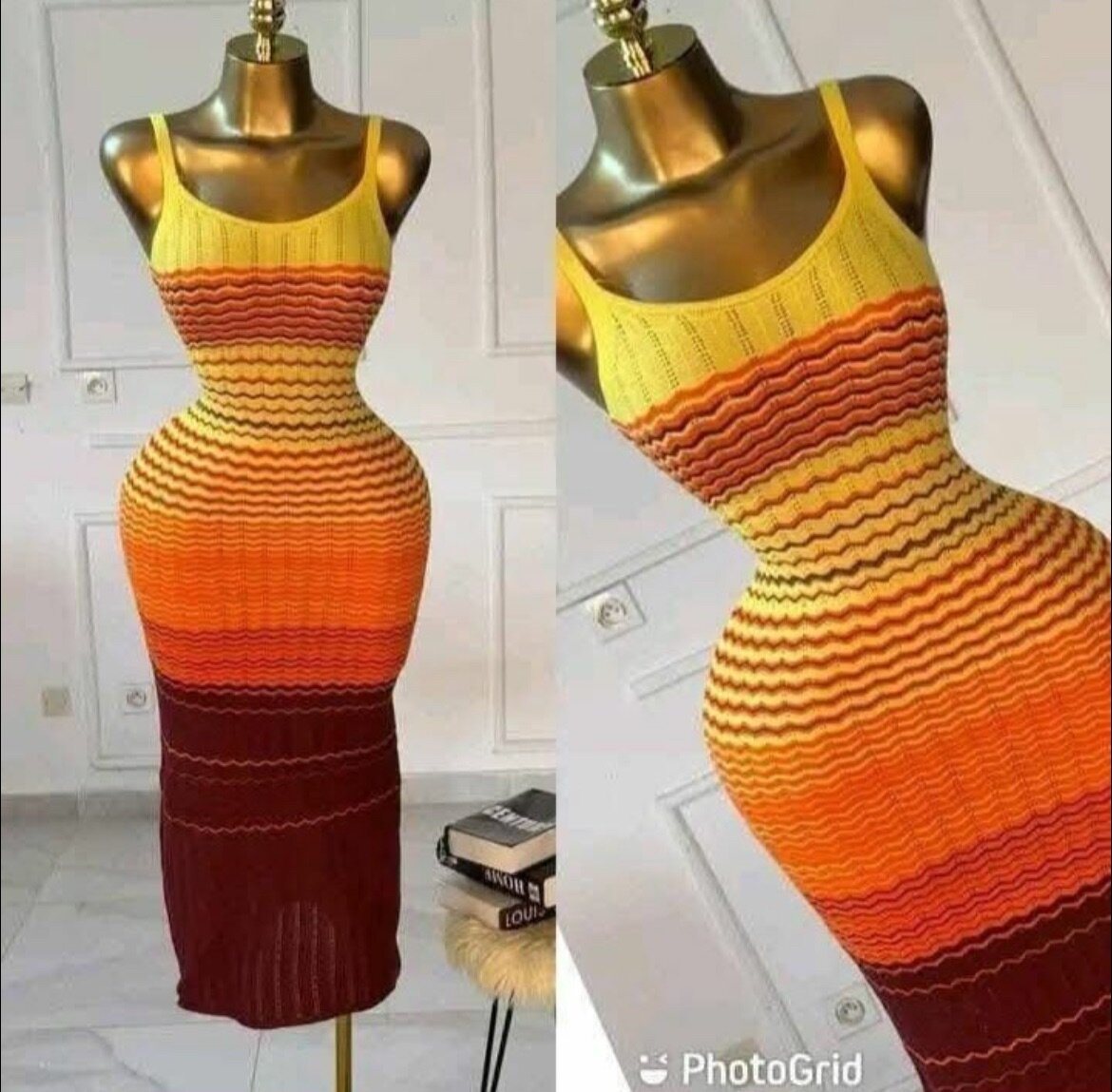 Robe d'été en crochet colorée