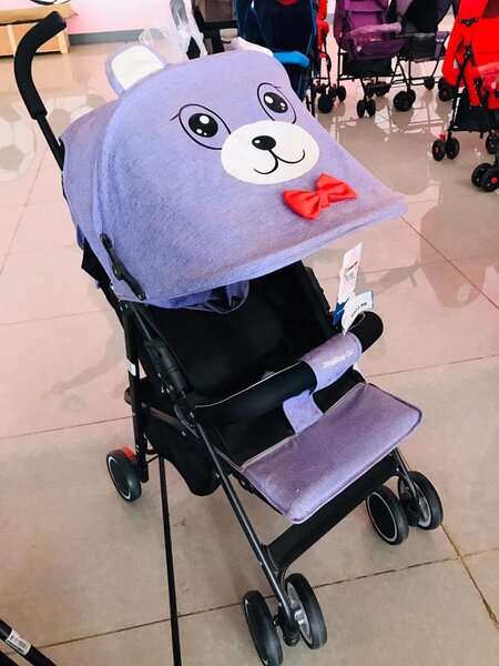 The stroller is a folding cane