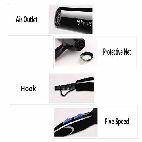 2200W Professional Styling Tool Hand Hair Blow Dryer Hot Col