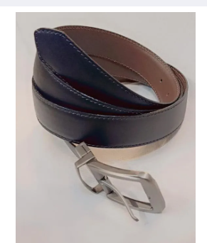 Luxury Men Leather Belt Reversible Buckle Plain Pattern Black