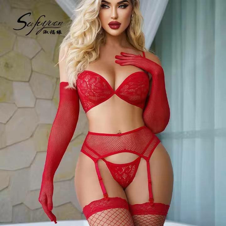 Set de lingerie sexy rouge