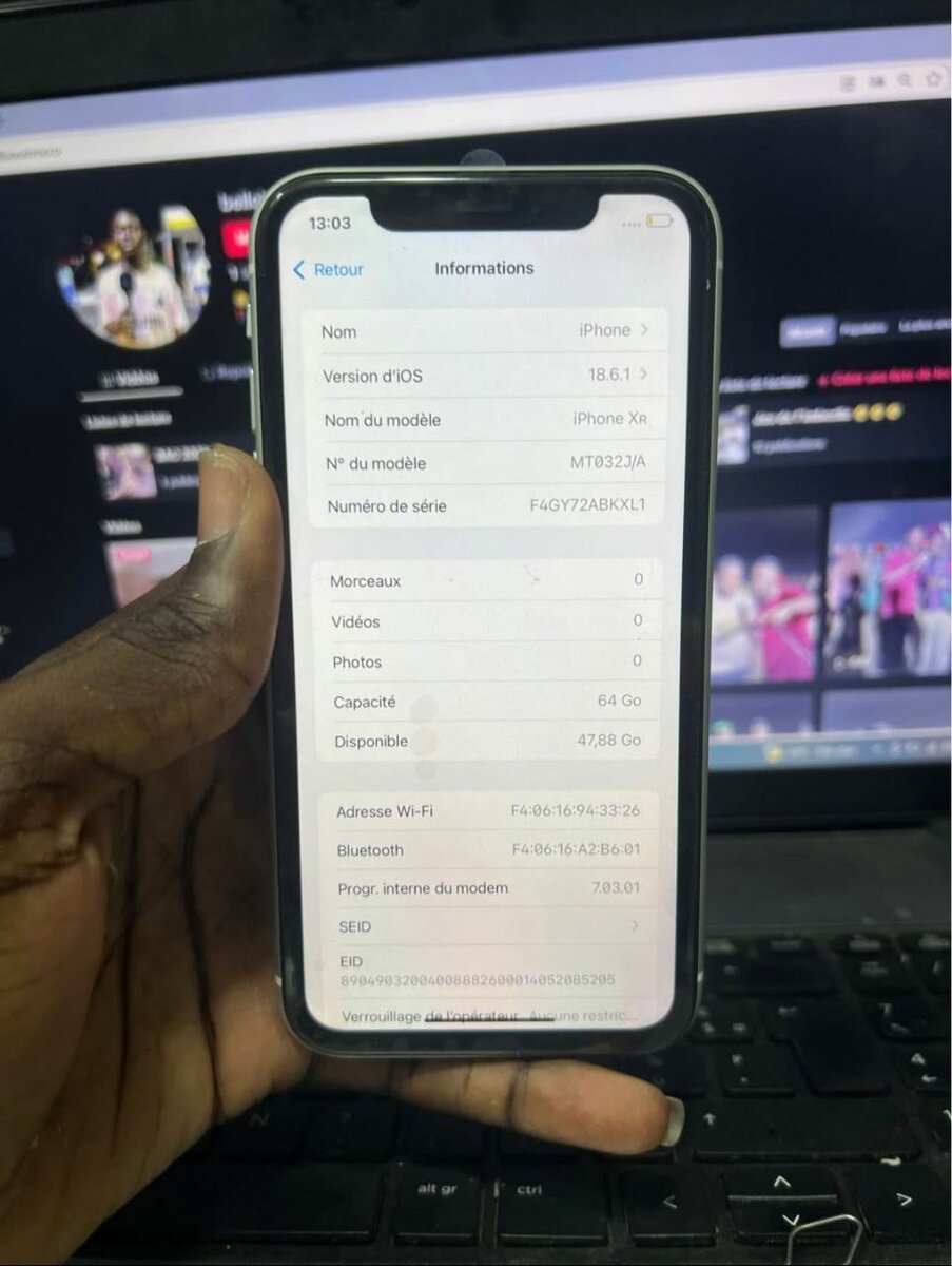 iPhone XR 64 Go Blanc