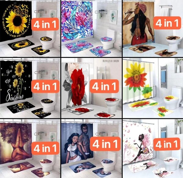 Bathroom mat  Toilet set