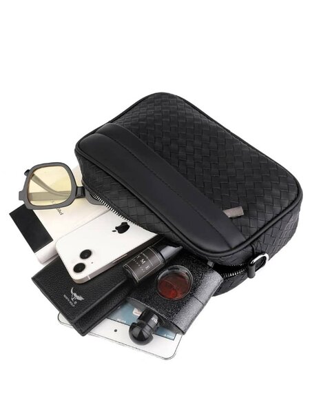 Sac bandoulière tissé élégant