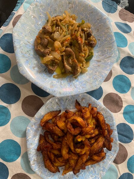 Aloco au gésiers sauté