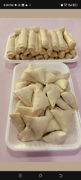 creamy donuts, spring rolls