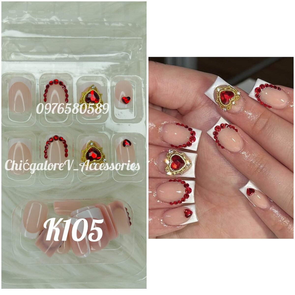 SHORT PRESS/STICK ON NAILS