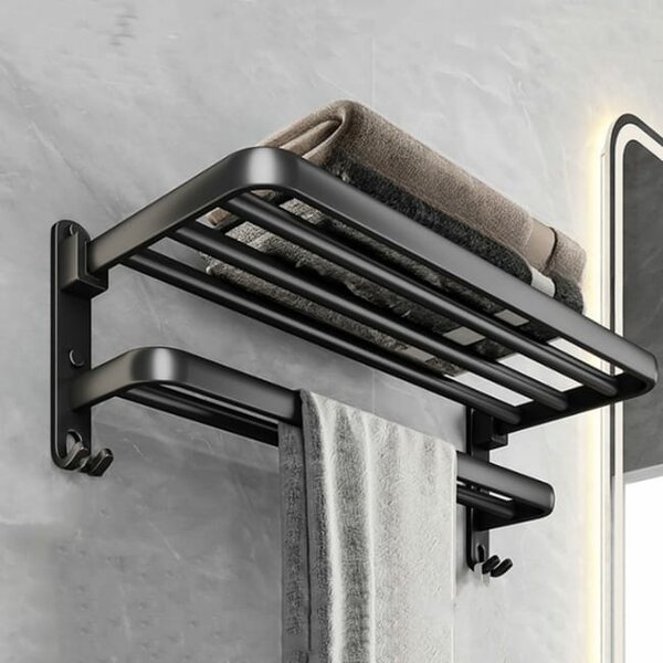 Étagère de douche en inox noir