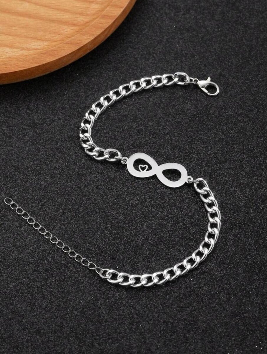 Heart and infinity bracelet