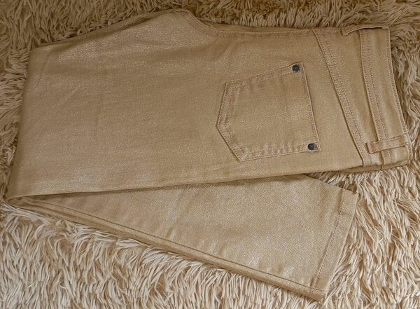 Pantalon en jean doré