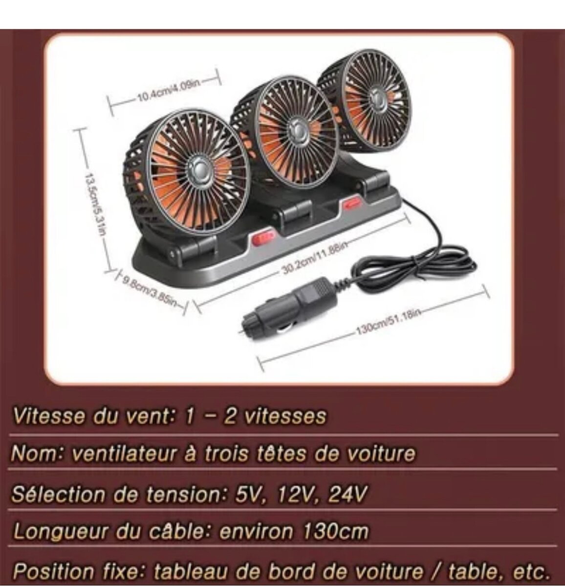 Ventilateur de voiture 12V