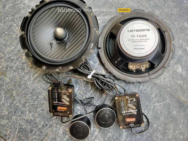 Pioneer Carrozzeria 2-Way Component Speaker TS-F1620S 150 Watt Max 6.5 Inch Used Door Speakers