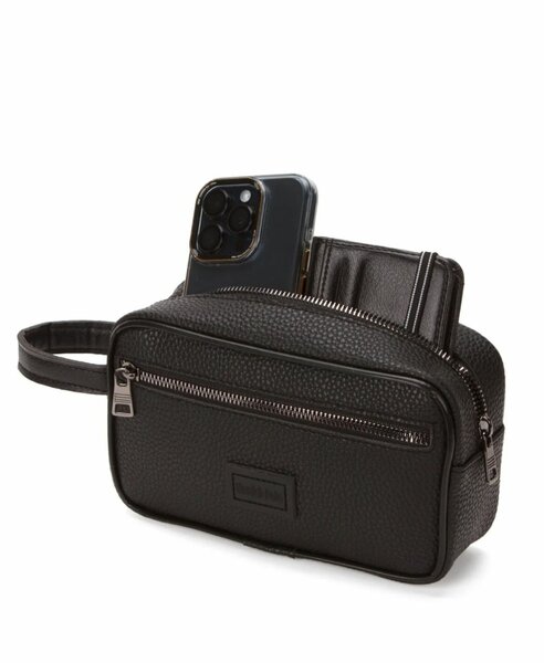 Leather Wristlet Clutch Bag