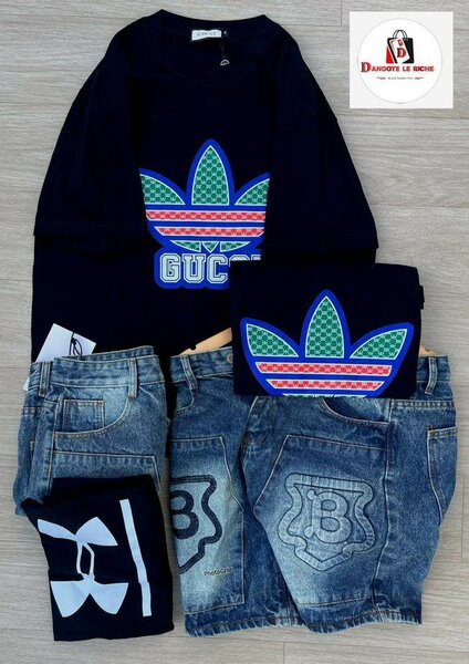 T-shirt et Short en Jean Élégant