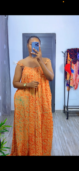 Robe longue africaine colorée