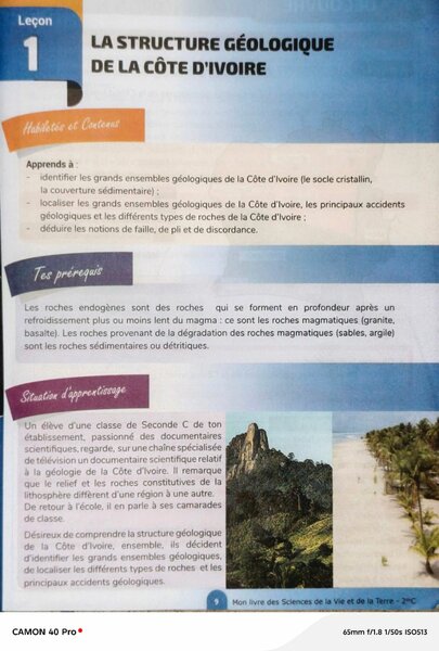 Manuel Scolaire SVT 2e